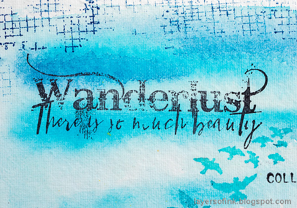 Layers of ink - Wanderlust Watercolor Florals Tutorial by Anna-Karin Evaldsson.