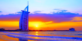 Vibrant Sunset colors in Dubai