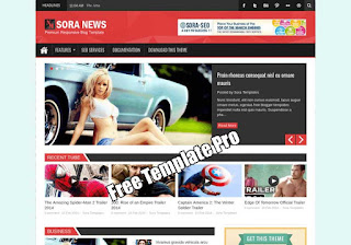 Sora News Responsive Premium Blogger Templates