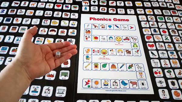 Printable board game for learning English phonics