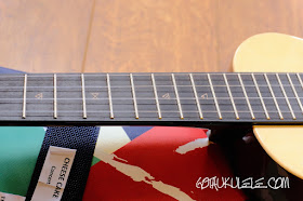 The Rebel Cheesecake Super Concert Ukulele neck