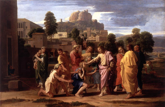 Nicolas Poussin,Jesus healing the blind,Jesus