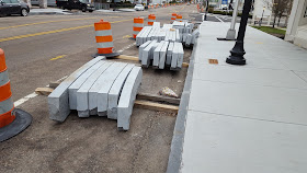 new curbing for the downtown construction project