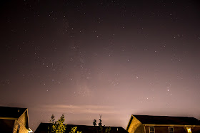 backyard milky way with light pollution