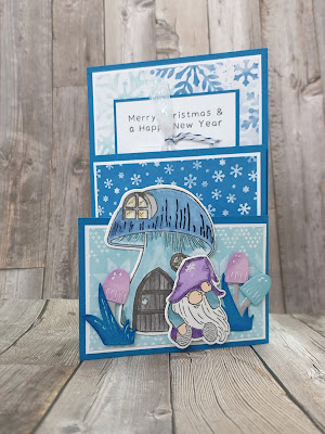 Kindest gnomes stampin up layered gatefold gift pocket card