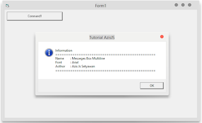 Tutorial AzisJS | Cara buat MessegesBox Multiline di VB6