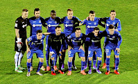 GETAFE C. F. - Getafe, Madrid, España - Temporada 2015-16 - Guaita, Juan Rodríguez, Yoda, Cala, Velázquez y Álvaro Vázquez; Emi, Lacen, Sarabia, Víctor Rodríguez y Medrán - GETAFE C. F. 1 (Velázquez) SEVILLA F. C. 1 (Banega) - 05/03/2016 - Liga de 1ª División, jornada 28 - Getafe, Madrid, Coliseum Alfonso Pérez