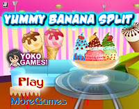 game yummy banana split Cooking Games