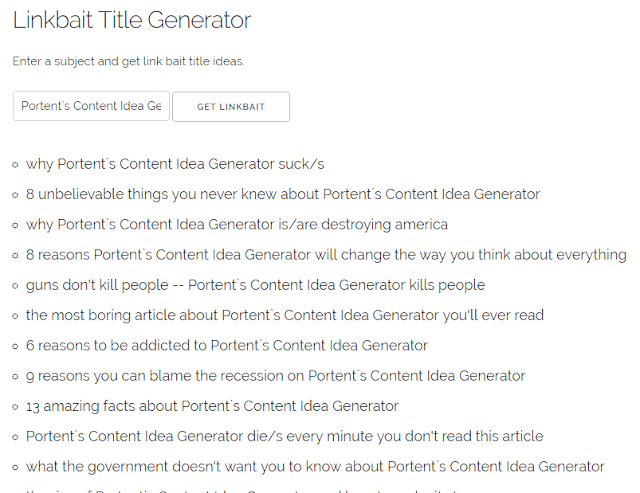 LinkBait Title Generator