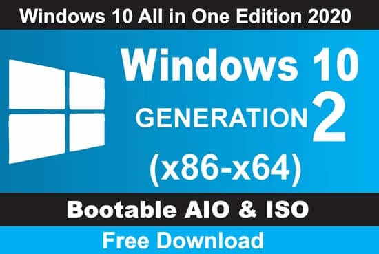 Windows 7 8 1 10 All In One Edition 2020 X86 X64 Aio Iso Gen2 Free Download Computer Artist