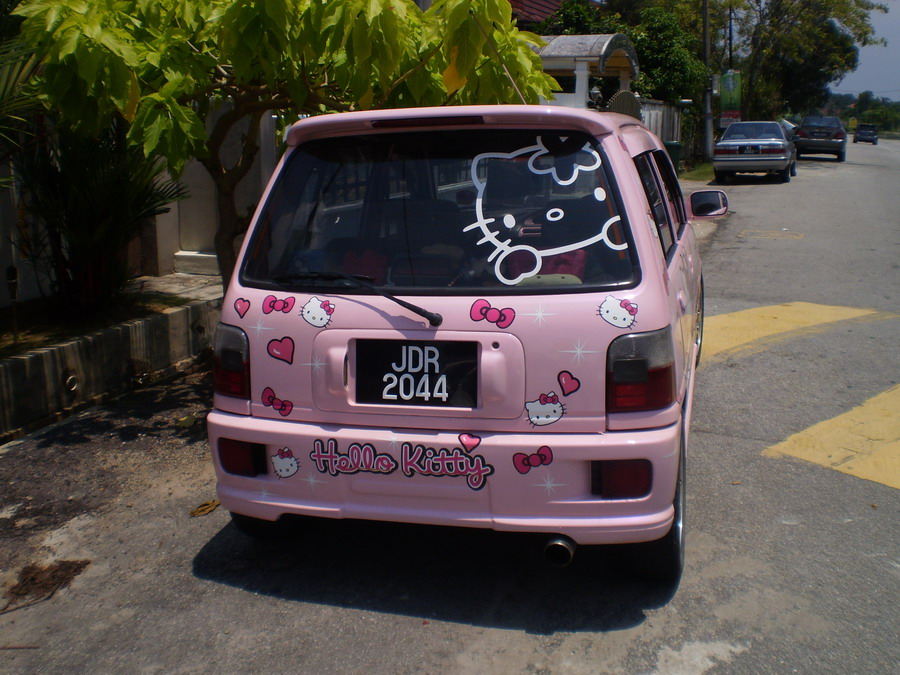 Modified Perodua Kancil with Hello Kitty Theme