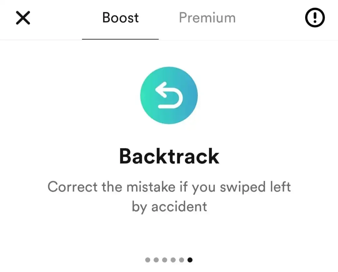 Bumble backtrack feature