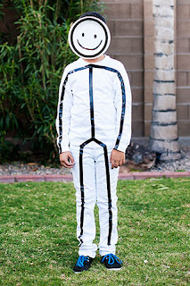 Stick figure costume made with Duct Tape