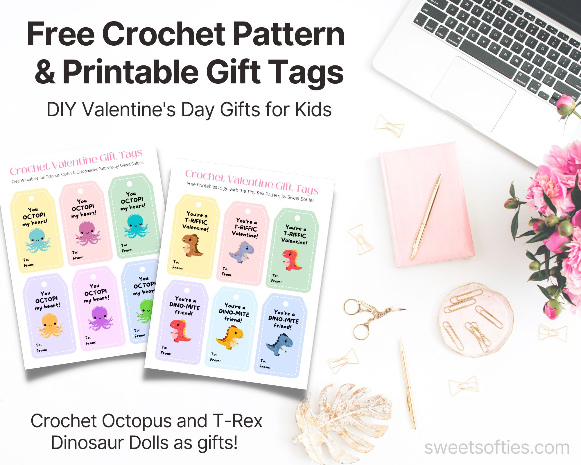 Crocheted With Love Printable Gift Tags  Printable gift labels, Crochet  labels, Gift tags printable