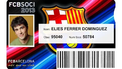 FC Barcelona members  membership card