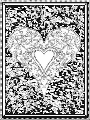 free adult valentines heart coloring pages
