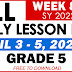 GRADE 5 DAILY LESSON LOG (Quarter 3: WEEK 8) APRIL 3-5, 2023