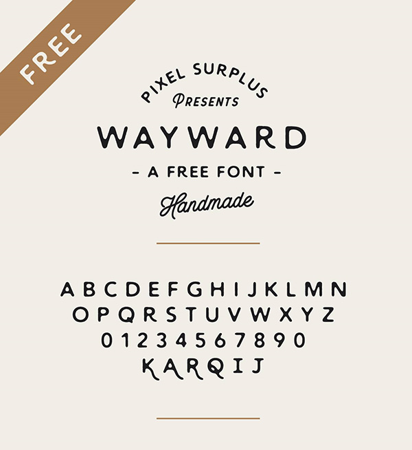 Download 22 Font Terbaru Gratis Edisi Mei 2016 - Wayward Free Font
