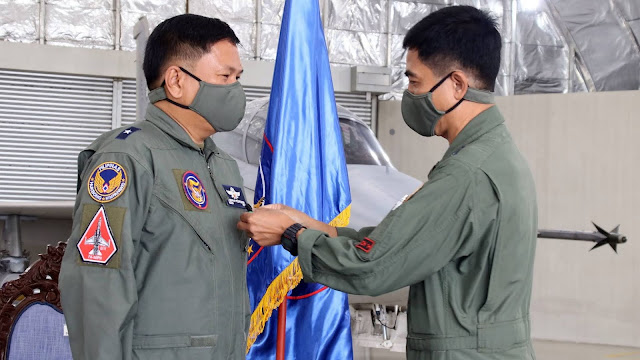 A Sidewinder Missile on an FA-50PH in the Background during the recent 5th Fighter Wing Change of Command Ceremony