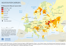 Resultado de imagen de chernobyl mapa extensión radiación