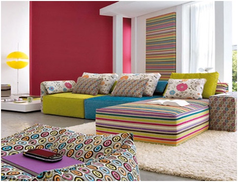 Colorful and joyful Living rooms by livingdiningdecoration.blogspot.com