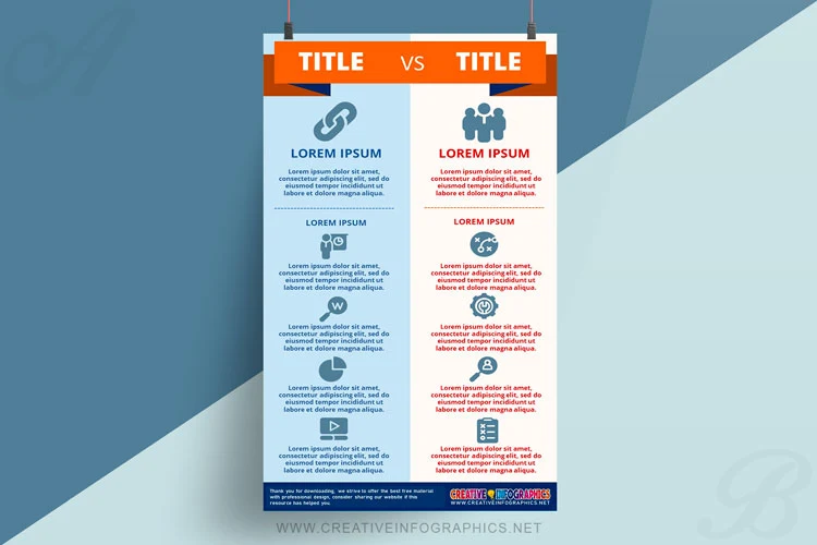 Simple comparison infographic