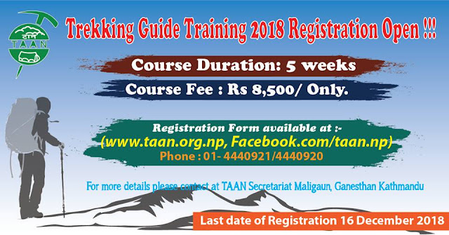 TAAN Trekking Guide Training 2018