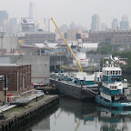 Newtown Creek Tug - And color coordinated barge, from the Greenpoint Ave. bridge.