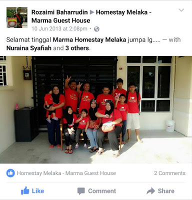 Marma Homestay Melaka - Testimoni Dari Facebook