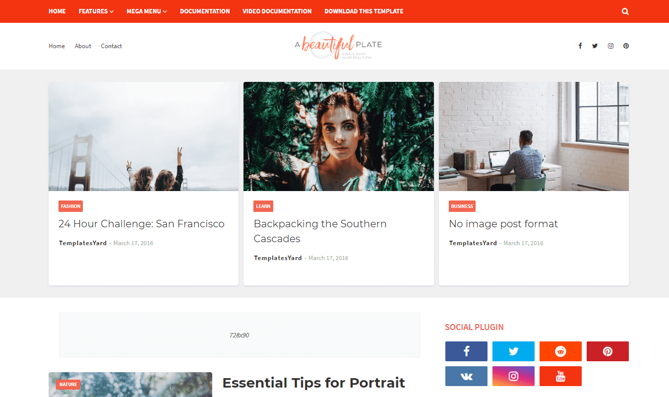 Plate Blogger Template