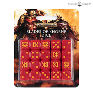 Juego de dados Blades of Khorne