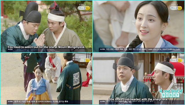 the man who likes princess myungee after passing the exams come into the palace and meet the princess - Love In The Moonlight - Episode 9 Review