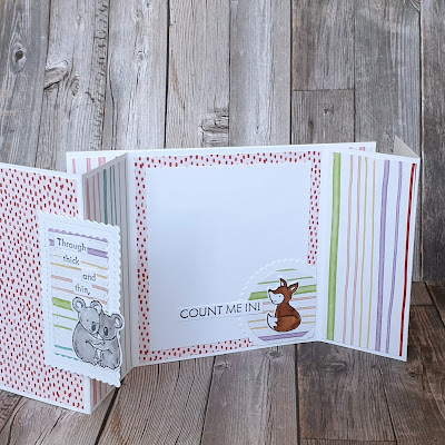 Count on me stampin up fun gatefold card