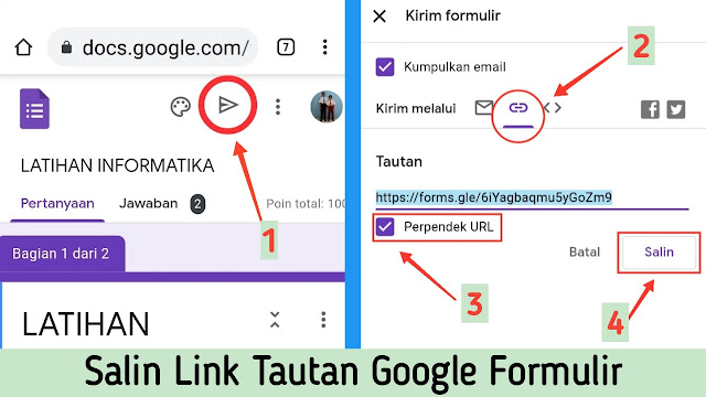 Salin Link Tautan Google Formulir