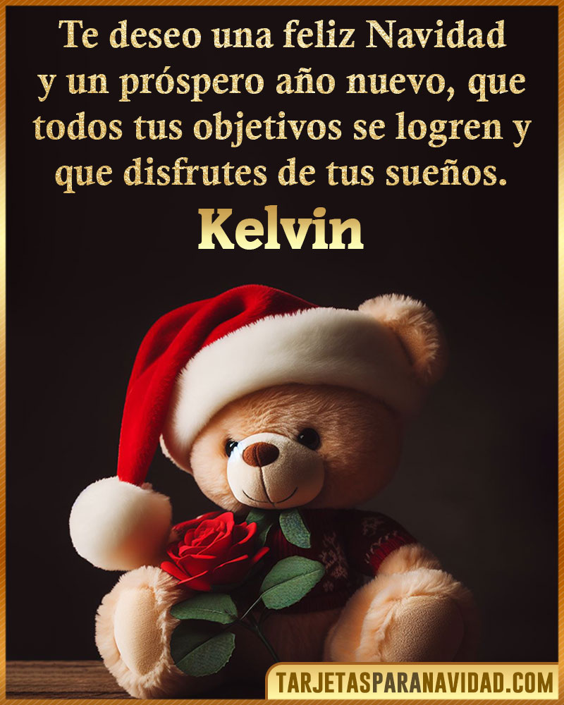 Felicitaciones de Navidad para Kelvin