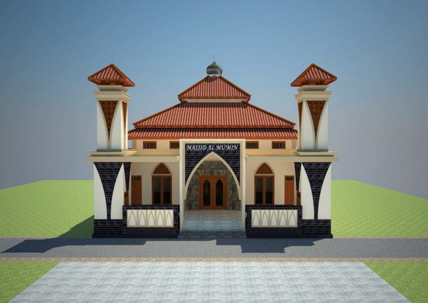 contoh++Desain+Masjid+Minimalis+2016.png (861×611) | Arsitektur masjid, Modern, Arsitektur islamis