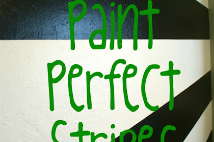 How 1 Painted A Perfectly Striped Wall {Tutorial}