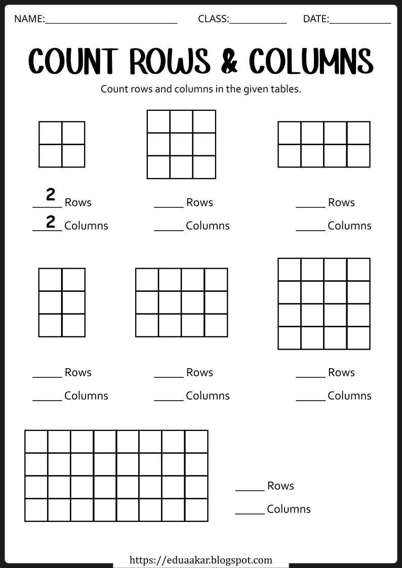 Multiplication Row And Column