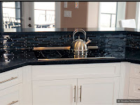 Cool Black Galaxy Glass Mixed Backsplash Tile