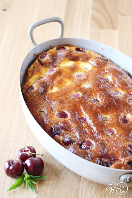 Clafoutis aux cerises diabète diabétique pauvre en sucre peu de sucre pas de sucre recette facile rapide pas chère