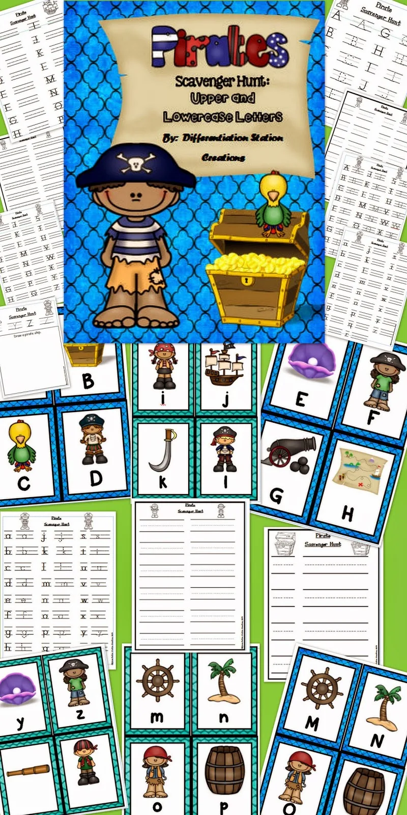 http://www.teacherspayteachers.com/Product/Pirate-Scavenger-Hunt-Uppercase-and-Lowercase-Letters-Printables-1293755