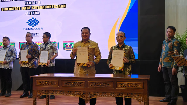 Pemkab Asahan Lakukan Penandatanganan Kerjasama dengan Kemenaker RI