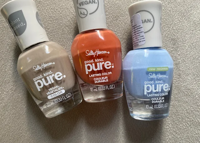 pure SALLY HANSEN carrot cake crystal blue Mother Earth