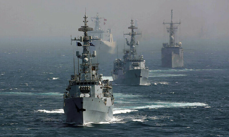 Pakistan Navy has deployed its warships in the Arabian Sea