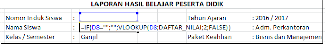 cara membuat aplikasi raport di excel