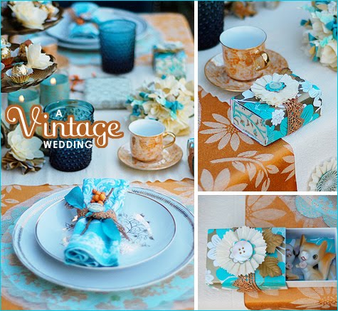  Real Wedding Vintage Turquoise and Gold