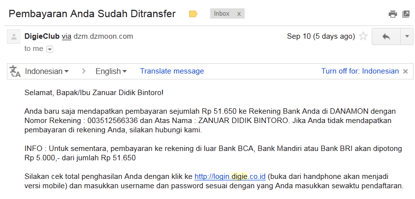 Bukti Pembayaran Digieclub.com (Pembayaran Keempatbelas) Bukti Pembayaran Digieclub.com (Pembayaran Keempatbelas)