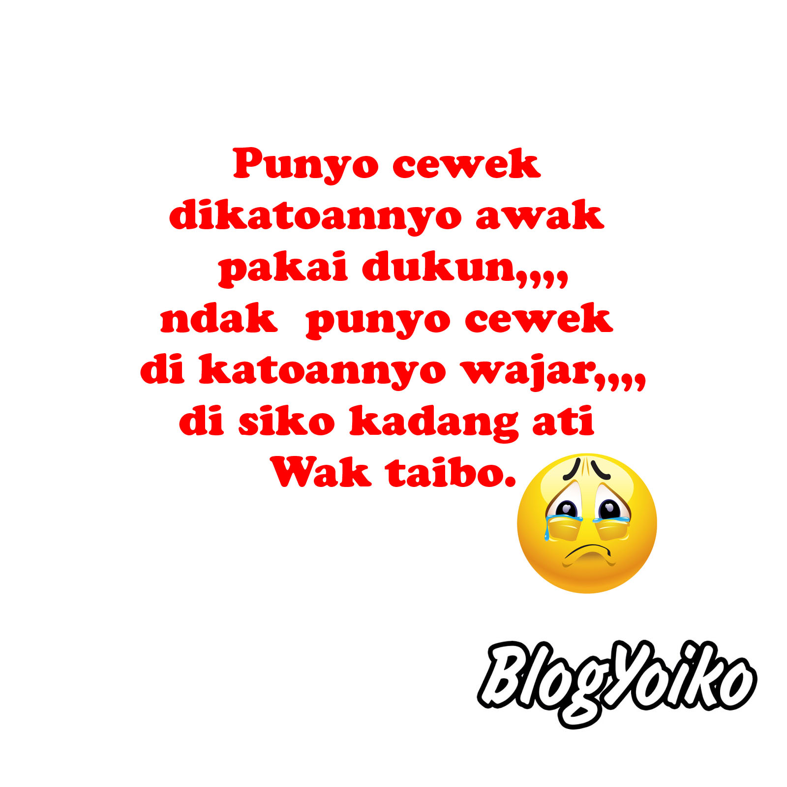 Gambar DP BBM Lucu Bahasa Minang Blog Yoiko