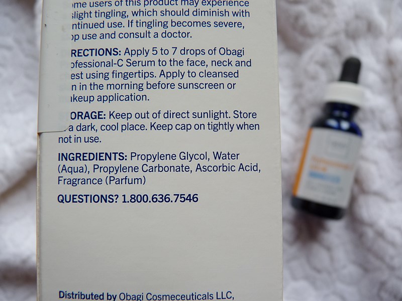 Obagi Professional - C serum 10% skład inci ingredients