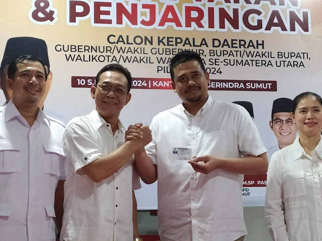 Wali Kota Medan Bobby Nasution Resmi Menjadi Kader Partai Gerindra